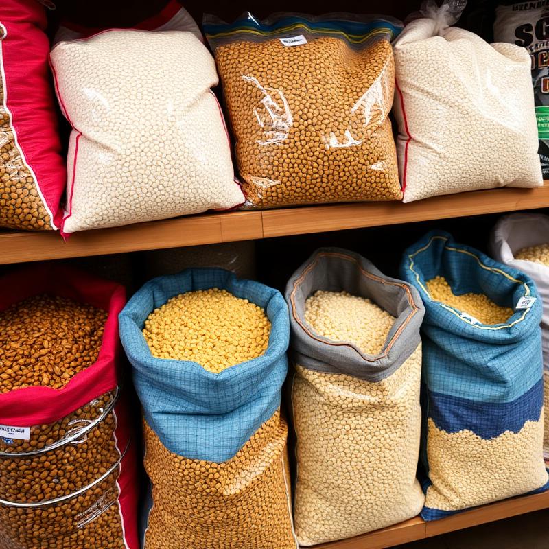 Rice, Gari, Grains & Beans